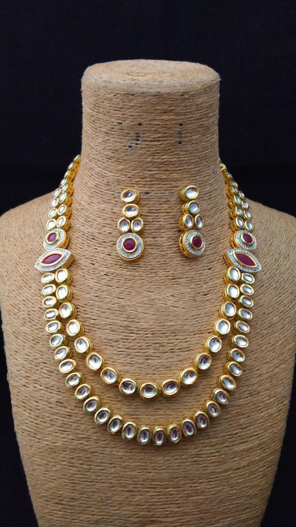 Adhesive Designer Kundan Necklace Set