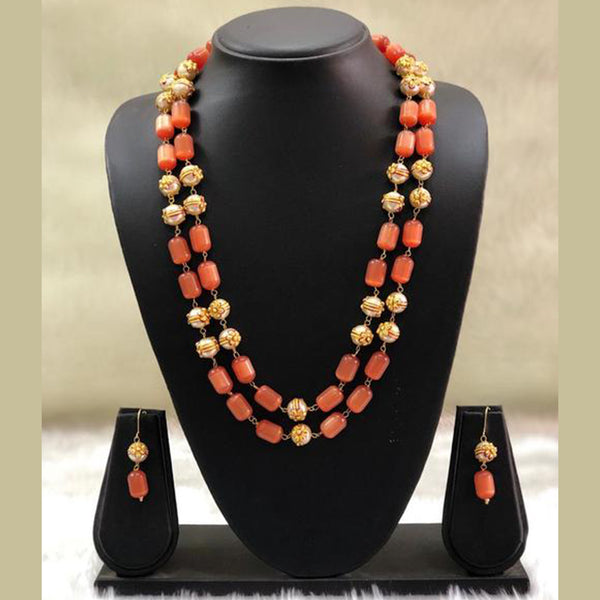 Layered Orange and Gold Beads