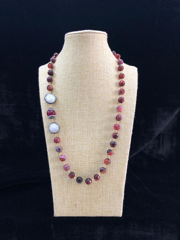 Amazingly Shades of Black and Maroon Necklace