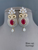 Glamorous Ruby Red CZ Earrings