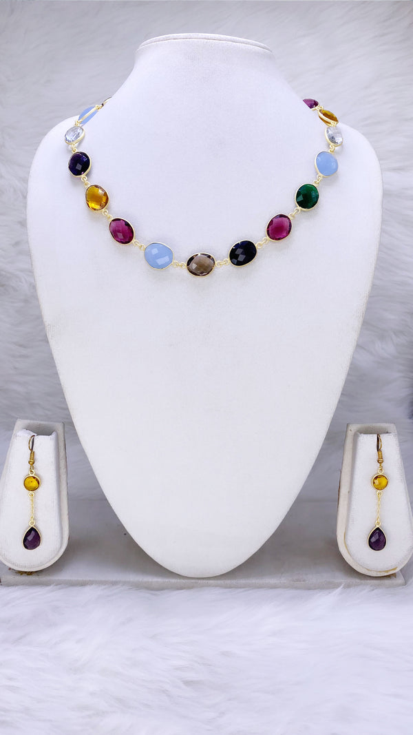 Perfect Spice Gem Style Necklace Set