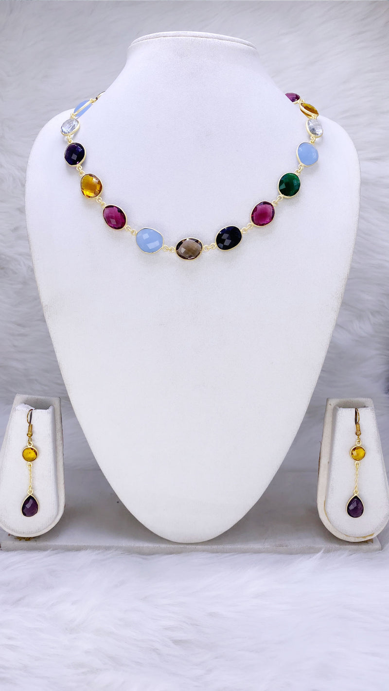 Perfect Spice Gem Style Necklace Set