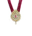 Maroon Kundan Necklace Set
