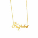 Personalized Crown With Heart Name Pendant
