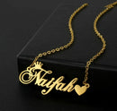 Personalized Crown With Heart Name Pendant