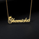 Stylish Crown Name Pendant Necklace