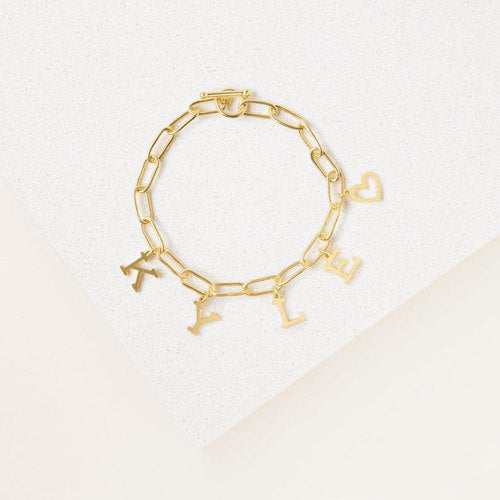 Initial Bracelet in Sterling Silver