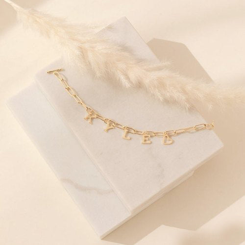 Initial Bracelet in Sterling Silver