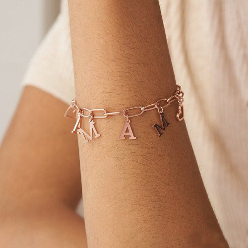 Initial Bracelet in Sterling Silver