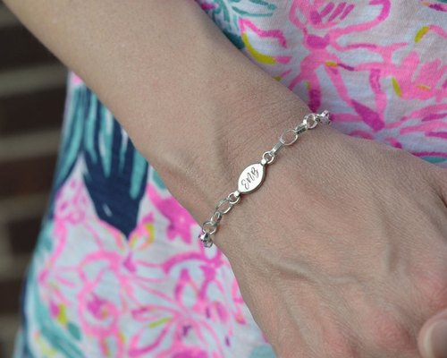 Personalized Initial Tag Bracelet