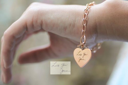 Handwriting Charm Name Bracelet