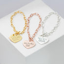 Handwriting Charm Name Bracelet