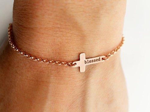 Personalized Cross Name Bracelet
