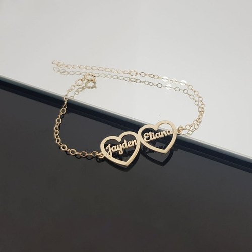 Personalized Hearts Bracelet With Names