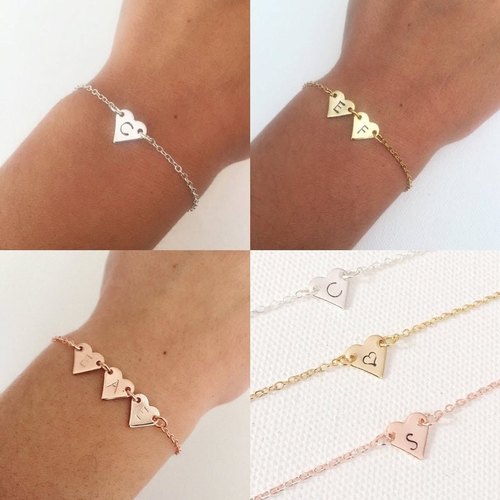 Personalized Name Heart Shape Bracelet