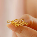Ladies Personalized Name Brass Earring