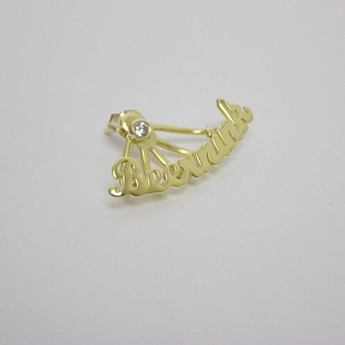 Name Earring - Gold Name Earring