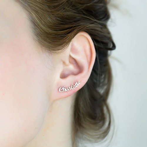 Custom Personalised Name Earrings
