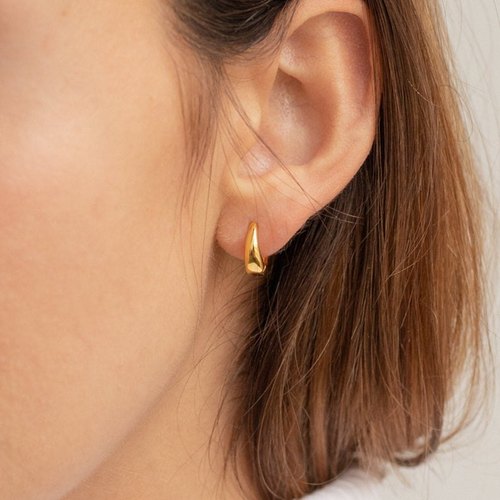 Lucy Hinged Huggie Earrings