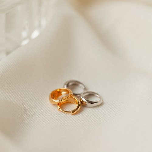 Lucy Hinged Huggie Earrings