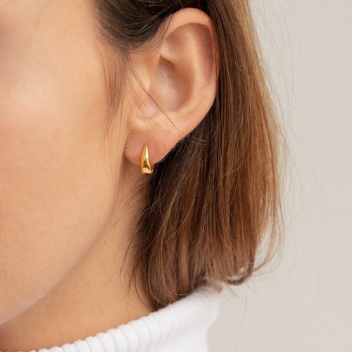 Lucy Hinged Huggie Earrings