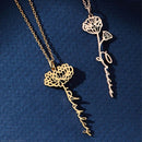 Fashionable Birth Flower Name Necklace