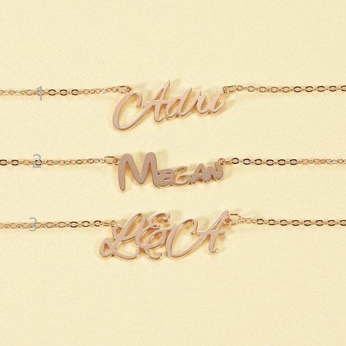 Beastly Gold Custom Name Pendant