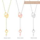 Corporal Heart Key Y Necklace