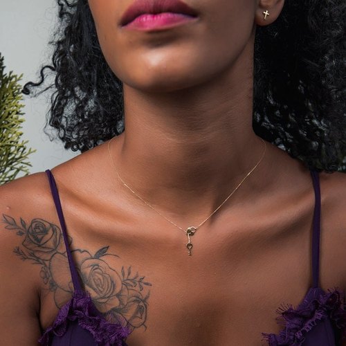 Corporal Heart Key Y Necklace