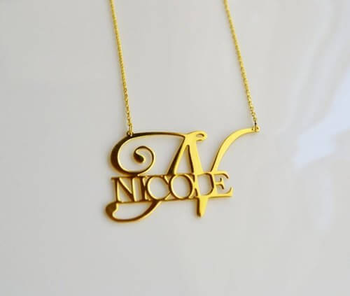 Big Letter Name Necklace