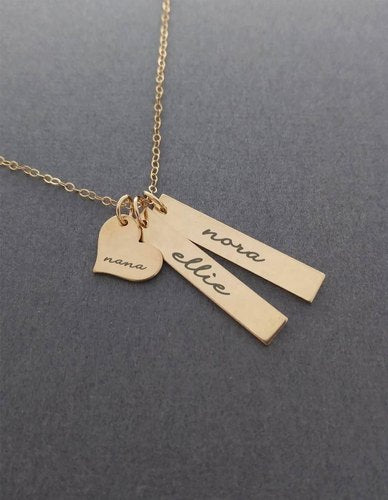 Family Grandma Name Pendant Necklace