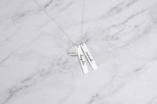 Family Grandma Name Pendant Necklace