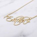 Whack Personalized Script Name Necklace With Heart