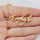 Whack Personalized Script Name Necklace With Heart