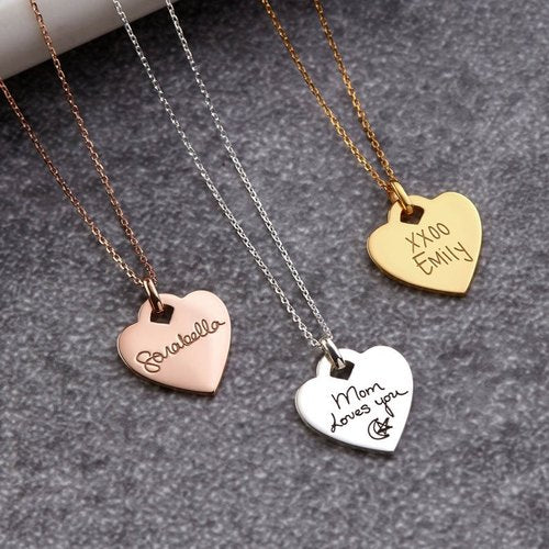 Handwriting Message Pendant Necklace