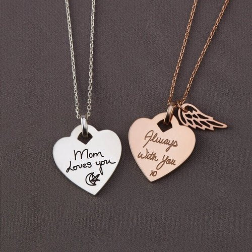 Handwriting Message Pendant Necklace