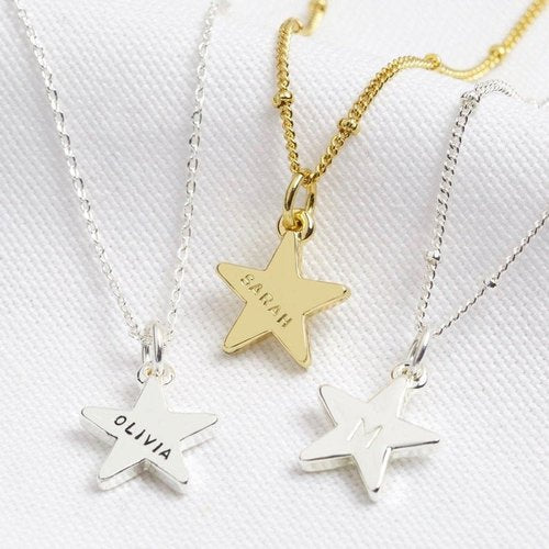 Beautiful Personalised Star Charm Necklace