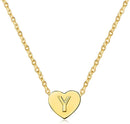 Personalized Hand Written Single Letter Silver Necklace