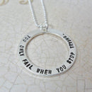 Custom Message Quote Circle Jewelry