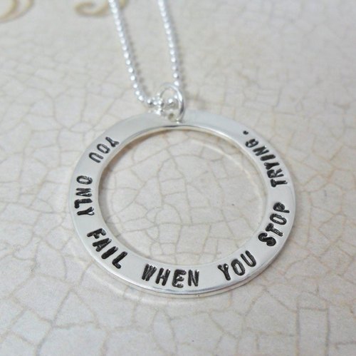 Custom Message Quote Circle Jewelry