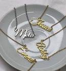 Miter Custom Name Pendant Necklace