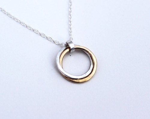Cameo Custom Two Circle Necklace
