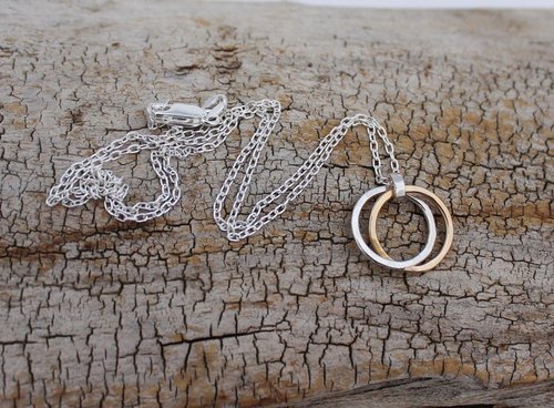 Cameo Custom Two Circle Necklace