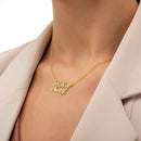 Stylish Double Name Pendant Necklace