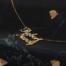 Stylish Double Name Pendant Necklace