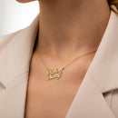 Stylish Double Name Pendant Necklace