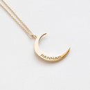 Personalized Crescent Moon Necklace