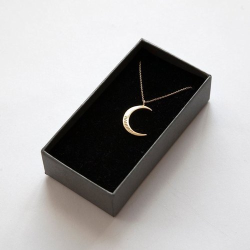 Personalized Crescent Moon Necklace