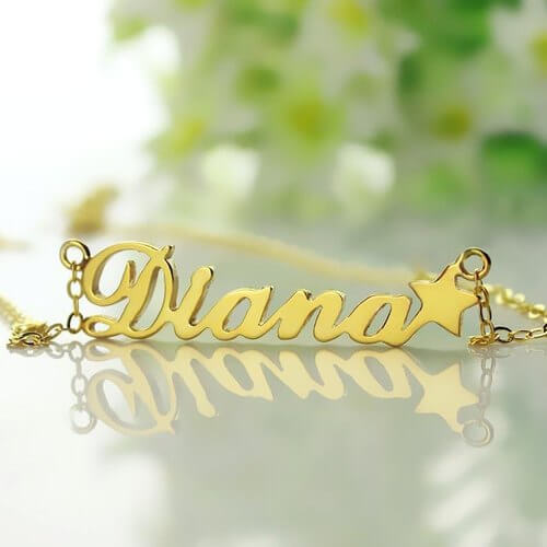 Personalized Name Necklace with Star