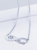 Personalized Footprint Infinity Name Necklace
